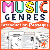 Music Genres Introduction Guided Reading Passages | Music 