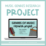 Genres of Music Research Project for Google Slides™ | Dist