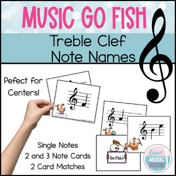 Preview of Music Go Fish Treble Clef Letter Names