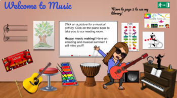Preview of Music Google Classroom - Great for Music Teachers and Subs!