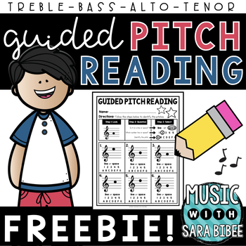 Preview of Music Guided Pitch Reading {FREEBIE}