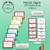 Music Hands Signs - Kodaly Method - 109 Flashcards - Color