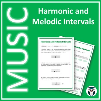 Music - Harmonic And Melodic Intervals By Top Teacher Store | TPT