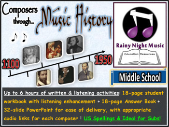 Preview of Music History Activities Composers DIGITAL and PAPER