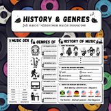 Music History/Genre Unit | Printable Handout Worksheet/Wor