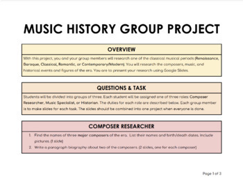 Preview of Music History Group Project