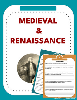 Preview of Music History: Medieval and Renaissance Periods (Printable and Digital)