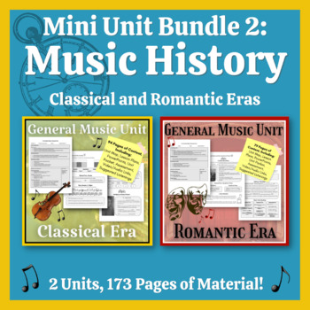 Preview of Music History Mini Bundle 2: Classical and Romantic Units