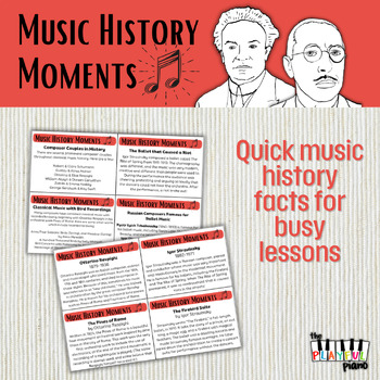 Preview of Music History Moments Cards, Set #7 - Respighi & Stravinsky