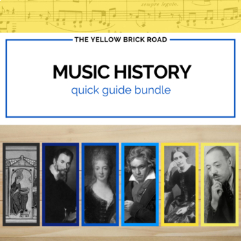 Preview of Music History Quick Guide Bundle - music composers - music history