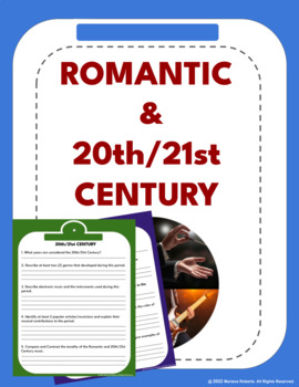 Preview of Music History: Romantic Period and the 20th/21st Century(Printable and Digital)