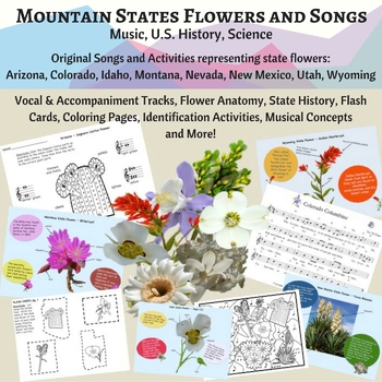 Preview of Music, History & Science: Mountain States Flowers and Songs