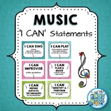 Music "I CAN" Statements - Teal & Blooms