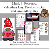 Music In February Valentines Day President's Day and Groun