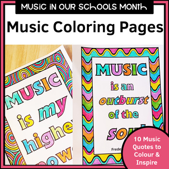 Preview of Music In Our Schools Month Coloring Pages