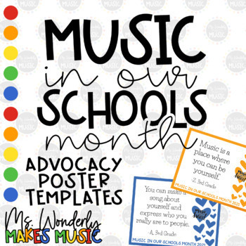 Preview of Music In Our Schools Month (MIOSM) Advocacy Poster Templates