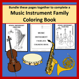 Music Instrument Families Coloring Book