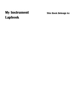 Preview of Music Instrument Families Lap book Template