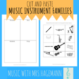 Music Instrument Family Cut and Paste Activity