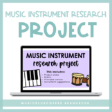 Music Instrument Research Project for Google Slides™ | Dis