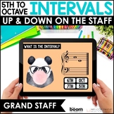 Music Intervals BOOM™ Cards for Piano - 5ths to Octaves - 