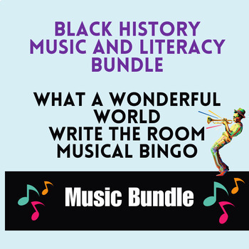 Preview of Music Jazz Bundle, Music and Literacy, Black History, Games