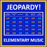 Music Jeopardy - an interactive game for elementary music