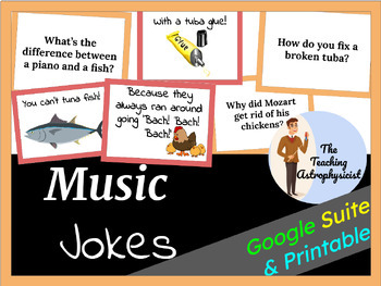 Preview of Music Joke a day | Music Joke a week | 46 hilarious jokes | Printable