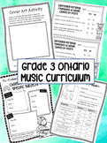 Music Journal- Grade 3 Ontario Music Curriculum