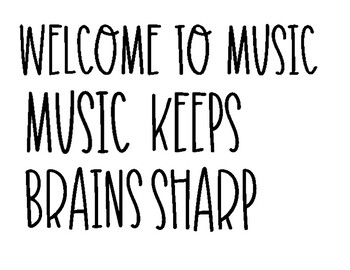 Preview of Music Keeps Brains Sharp Bulletin Board