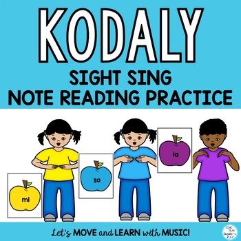 Preview of Music Kodaly Sight Singing Practice so-mi-la, Curwen Hand Signs, Notes EGA