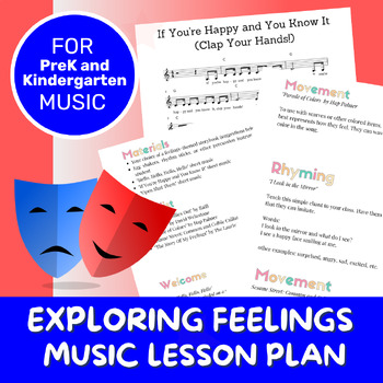 Preview of Music Lesson Plan | Exploring Our Feelings | Movement and Musical Activities