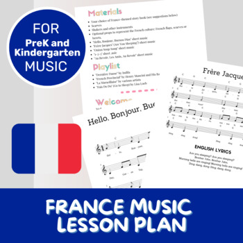 Preview of Music Lesson Plan | France | Movement and Music Activities
