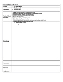 Music Lesson Plan Template - Any Grade!