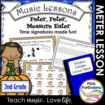 Preview of Music Lesson Plan on Measures and Meter 2nd Grade - Peter Peter Pumpkin Eater