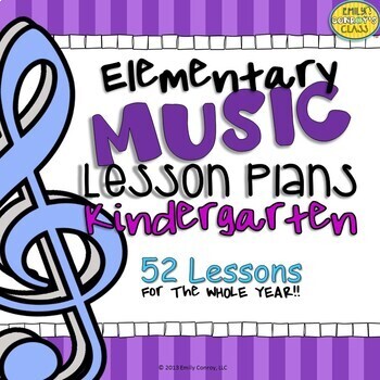 Preview of Kindergarten Music Lesson Plans (Set #1)