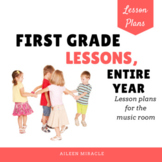 Music Lesson Plans for First Grade {Bundled Set for Entire Year}