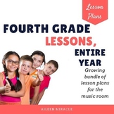 Music Lesson Plans for Fourth Grade, Entire Year Bundle
