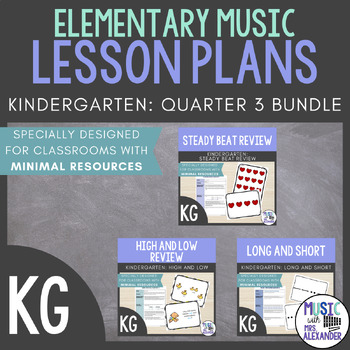 Preview of Music Lesson Plans for Kindergarten - Quarter 3 Bundle