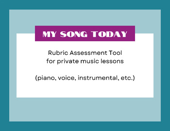 Preview of Music Lesson Rubrics for Piano & Instrumental Students
