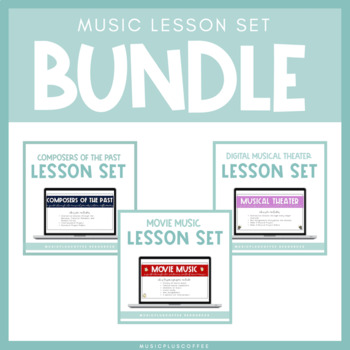 Preview of Music Lesson Set Bundle for Google Slides™ | Distance Learning