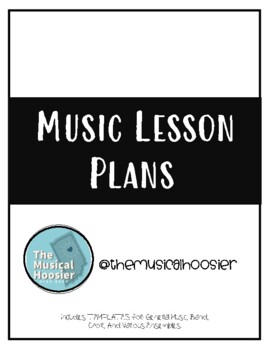 Preview of Music Lesson Templates