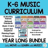 Elementary Music Lesson Year Long Bundle: Lessons, Songs, 