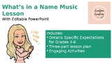 Music Lesson with PowerPoint and Ontario Expectations