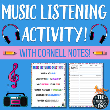 Preview of Music Listening Activity - With Cornell Notes! (Grades 4-10)