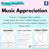 Music Listening / Appreciation Worksheets Set