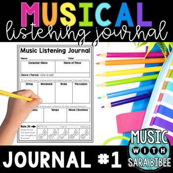 Preview of Music Listening Journal #1 {FREEBIE}