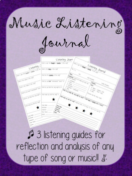 Preview of Music Listening Journal/Guide (Analysis - Reflection - SQUILT)