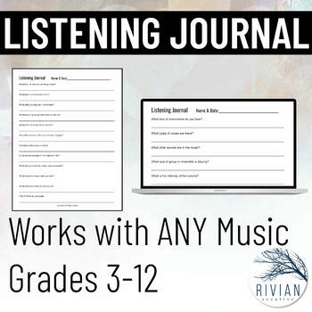 Preview of Music Listening Journal that Works for ANY Piece of Music