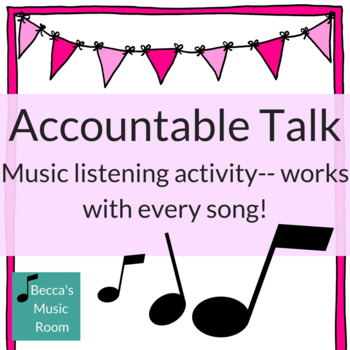 Preview of Music Listening Lesson Accountable Talk for Differentiation